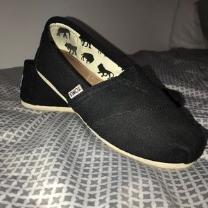 Toms Black Slip-Ons